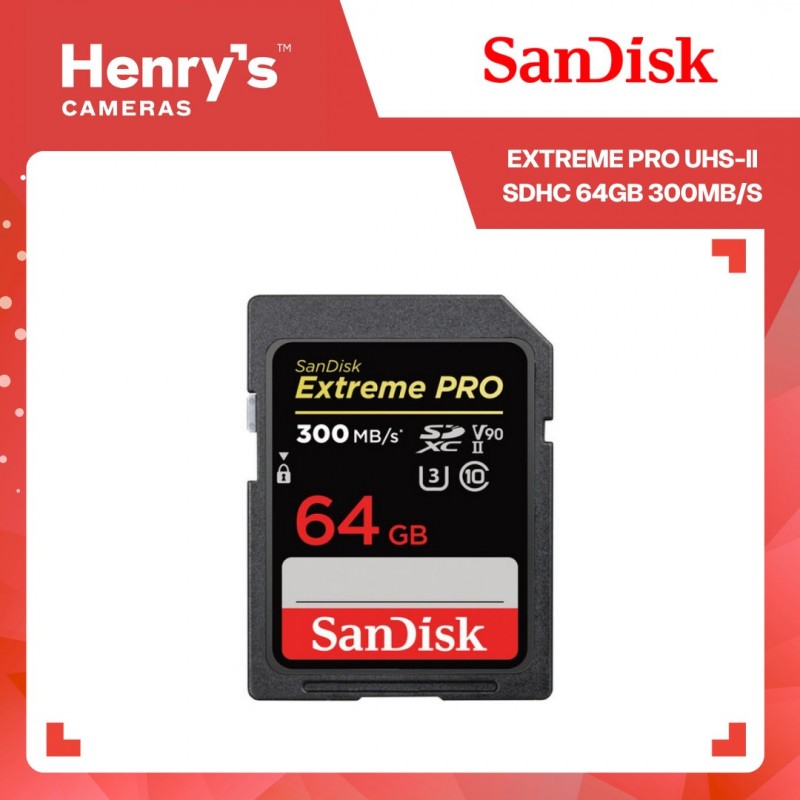 SANDISK EXTREME PRO UHS-II SDHC 64GB 300MB/S - SDSDXDK-064G